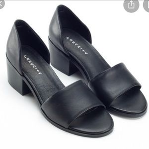 Black Block heel sandals